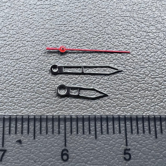 Set of hollow white trim watch hands for Miyota 2035 quartz movement