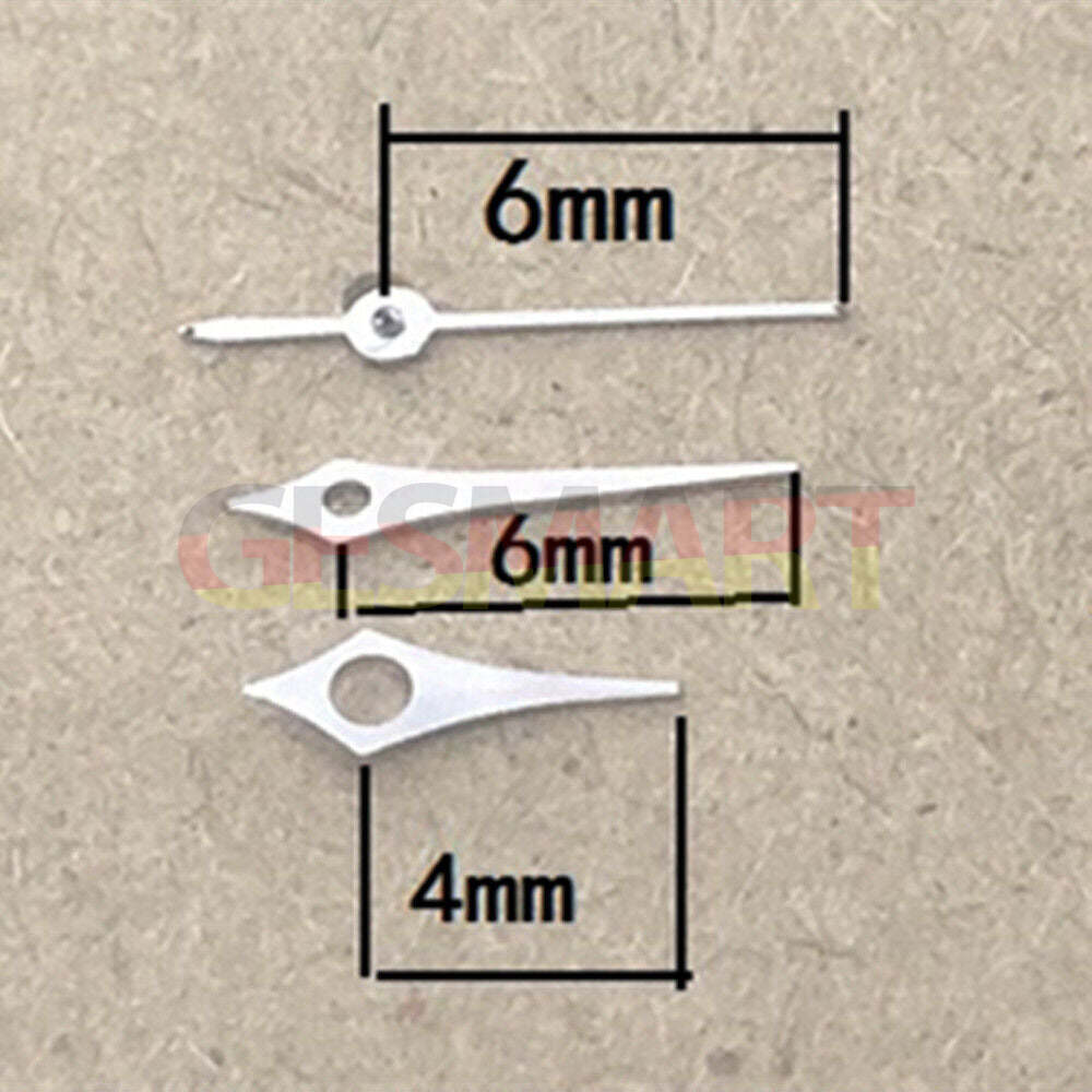 4-6mm Silver Polished Watch Hands for Hattori Epson VX12 Quartz Movement