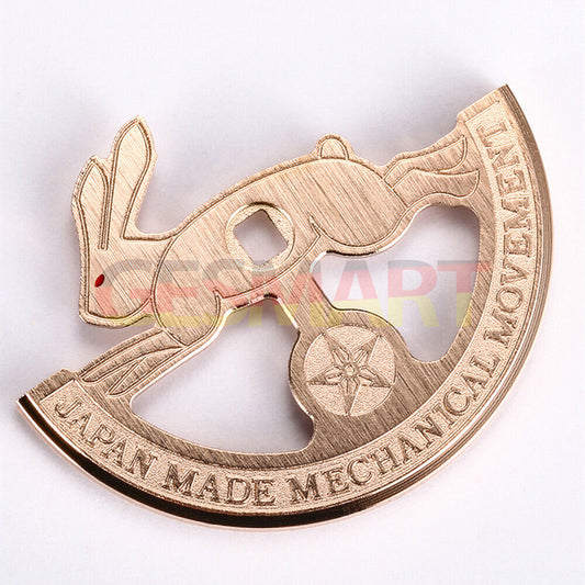 Rose gold hollow rabbit rotor oscillating weight for Miyota 8215 watch movement enhancing accessory.