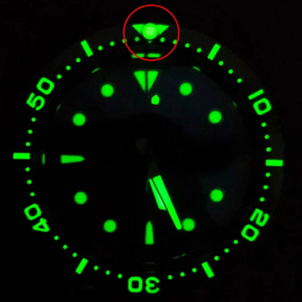 Rose Gold base green lume pip, 2.3x0.4mm, fits RLX Submariner watch bezel, 3pcs set.