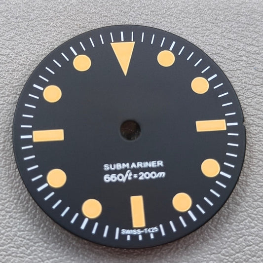 28.5mm Retro Watch Dial Green Luminous Suitable for NH35 8215 2836 Movement #XE5