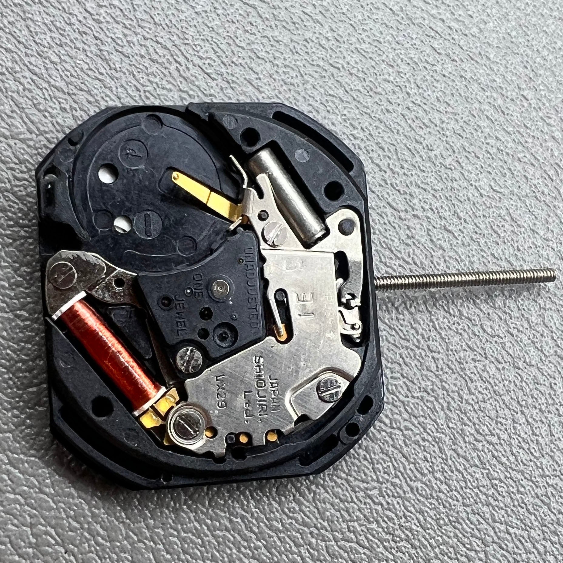 Japan Hattori VX29 quartz watch movement with 2 hands for precise timekeeping in accessories.