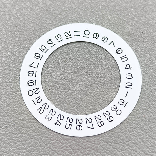 White Background Black Font Date Wheel Overlay for ETA 2824 2836 8200 8215