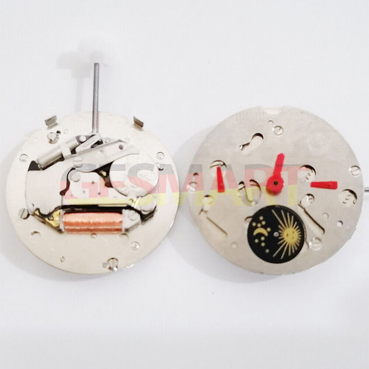 Multifunctional moon phase watch with small seconds at 3, 6, and 9, China-made precision.