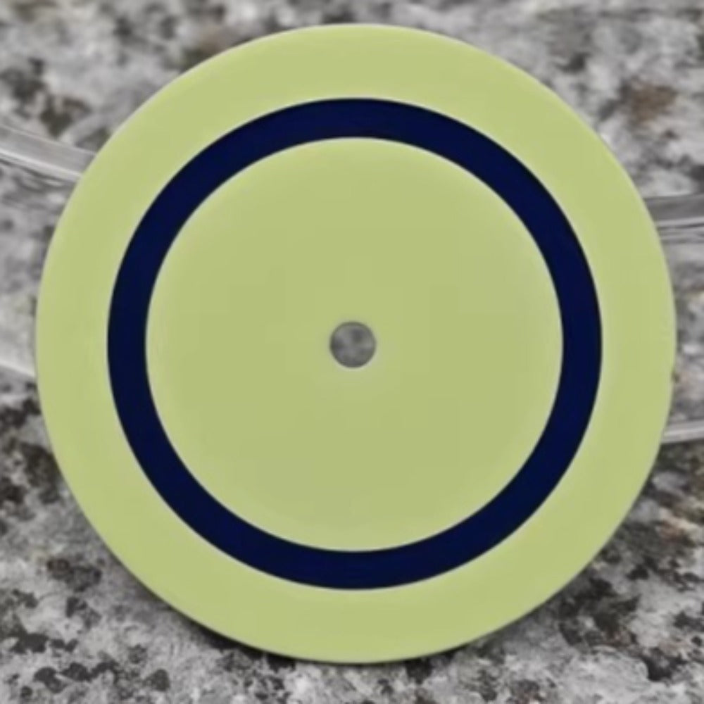 Yellow and black 28.5mm watch dial for Miyota 8215 8200 movement, stylish circle design.