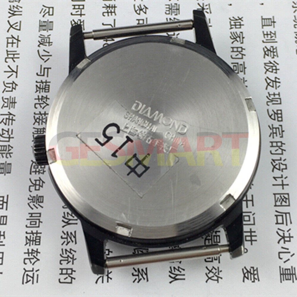 36 mm SHANGHAI DIAMOND Ovale manuelle mechanische Uhr 17 Juden Schwarzes Zifferblatt Schwarzes Gehäuse