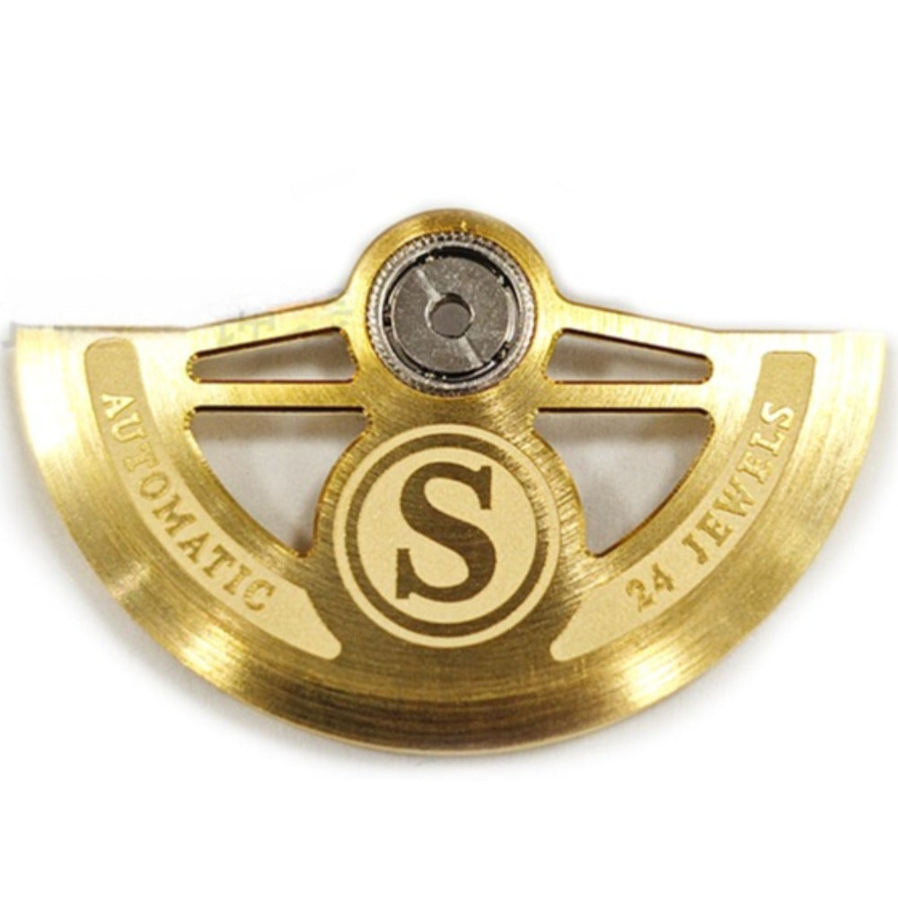 S Carved Modified Golden Hollow Rotor Oscillating Weight Fit for NH35 NH36 Movement