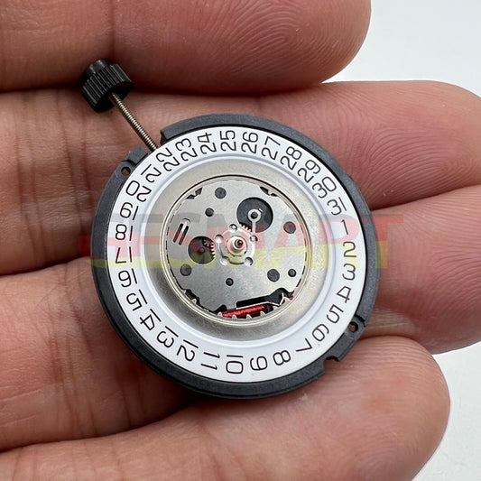 Swiss Made ETA 805.112 quartz watch movement with 3 hands and date display at 3 o?clock for precision timekeeping.