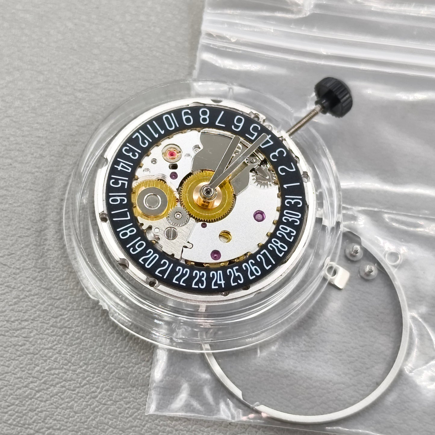 Seagull 2824 Automatic Mechanical Movement Black Disk Wheel Date@6