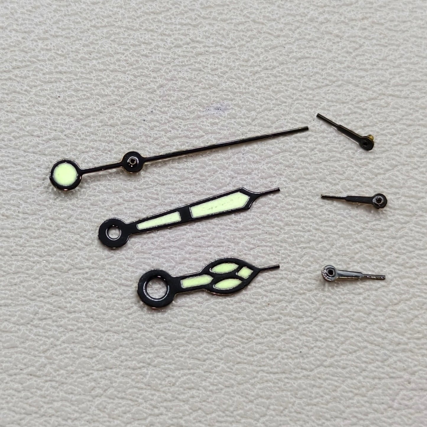 Modified Black Trim Green Lume Watch Hands for Miyota OS10 0S10 Movement