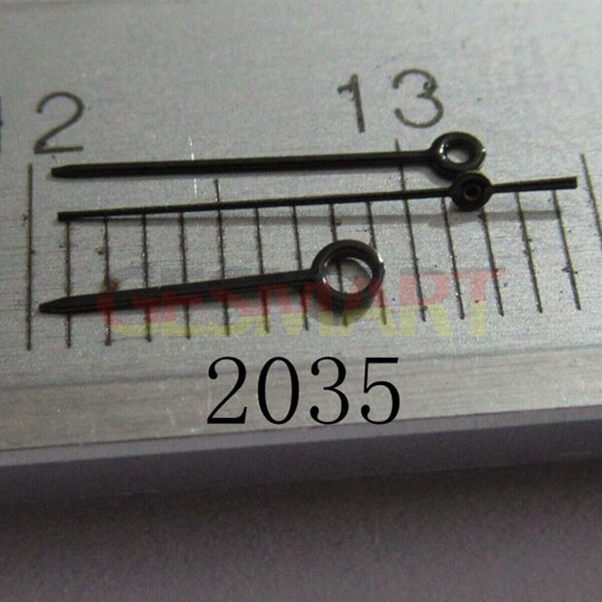 Black painted needle shape watch hands set, compatible with Miyota 2035/2115/2105/2305/2315 movements.