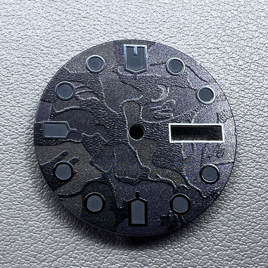 Black Green Luminous Watch Dial for NH36 4R36 Movement