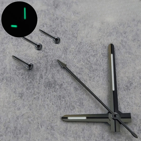 6 Pins Green Luminous Watch Hands for VK63 VK64 Silver Black Gold Rose Hands