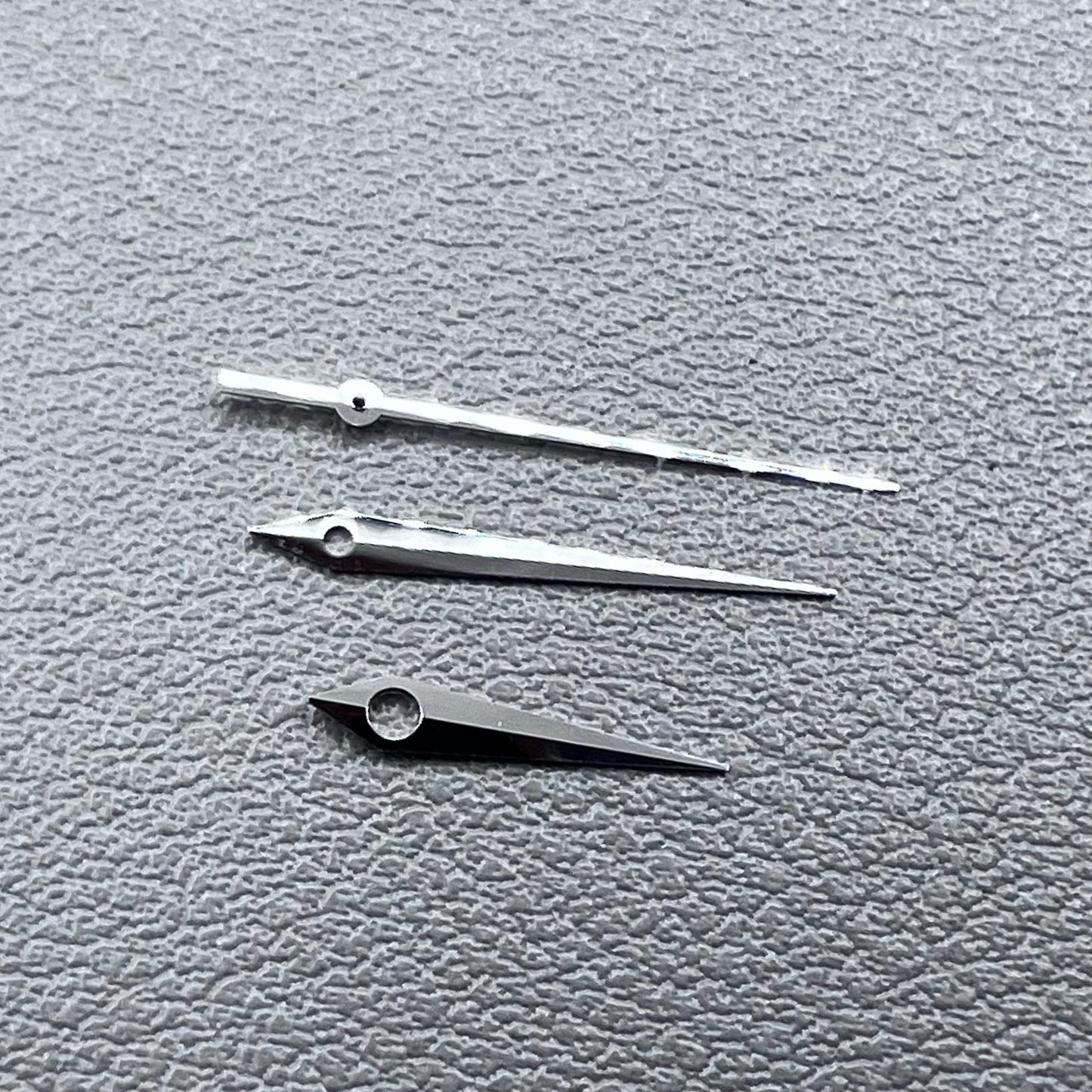 2 Sets No Lume Silver Arrow Shape Watch Hands for ETA2824 Movement