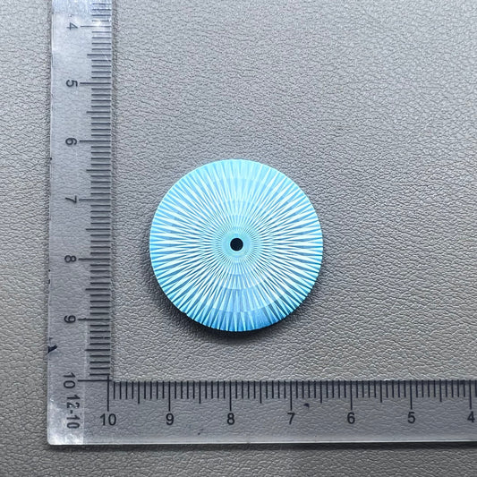 Ice Blue 28.5mm No Lume Watch Dial with Radial Finish for Miyota 8215