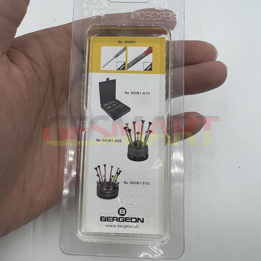 Bergeon 30081-300 ergonomic screwdriver with 3mm blade, ideal for precise watch accessory adjustments.