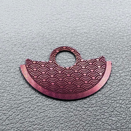 2 PIECES Red Wave Metal Rotor Oscillating Weight Overlay for NH35 NH36 Movement