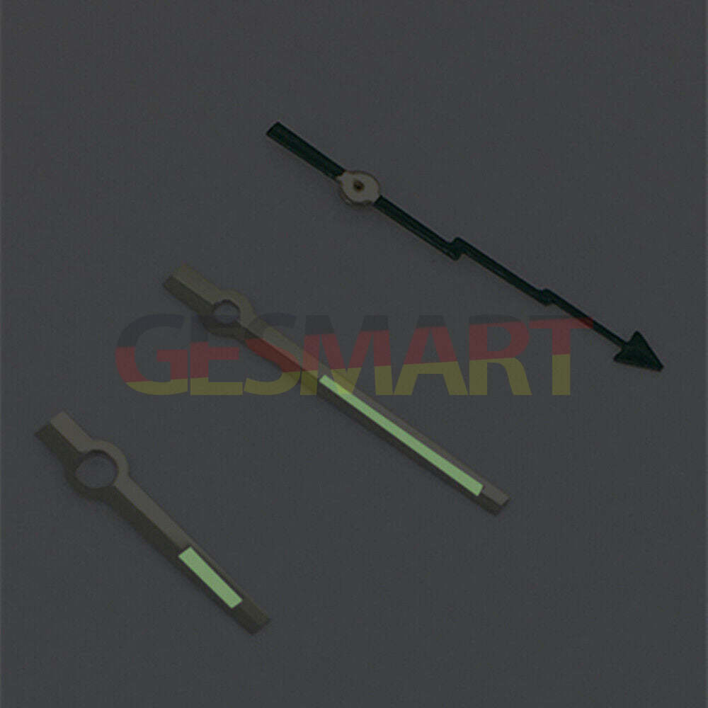 Lume silver trim green second hand for Asian 8215/2813/8205 watch movement, precision timing part.