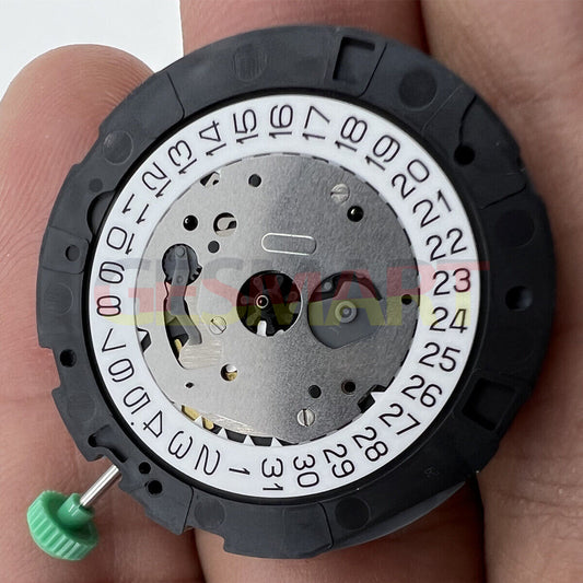 Miyota OS20 quartz watch movement with date display, Japan-made precision for watchmakers.