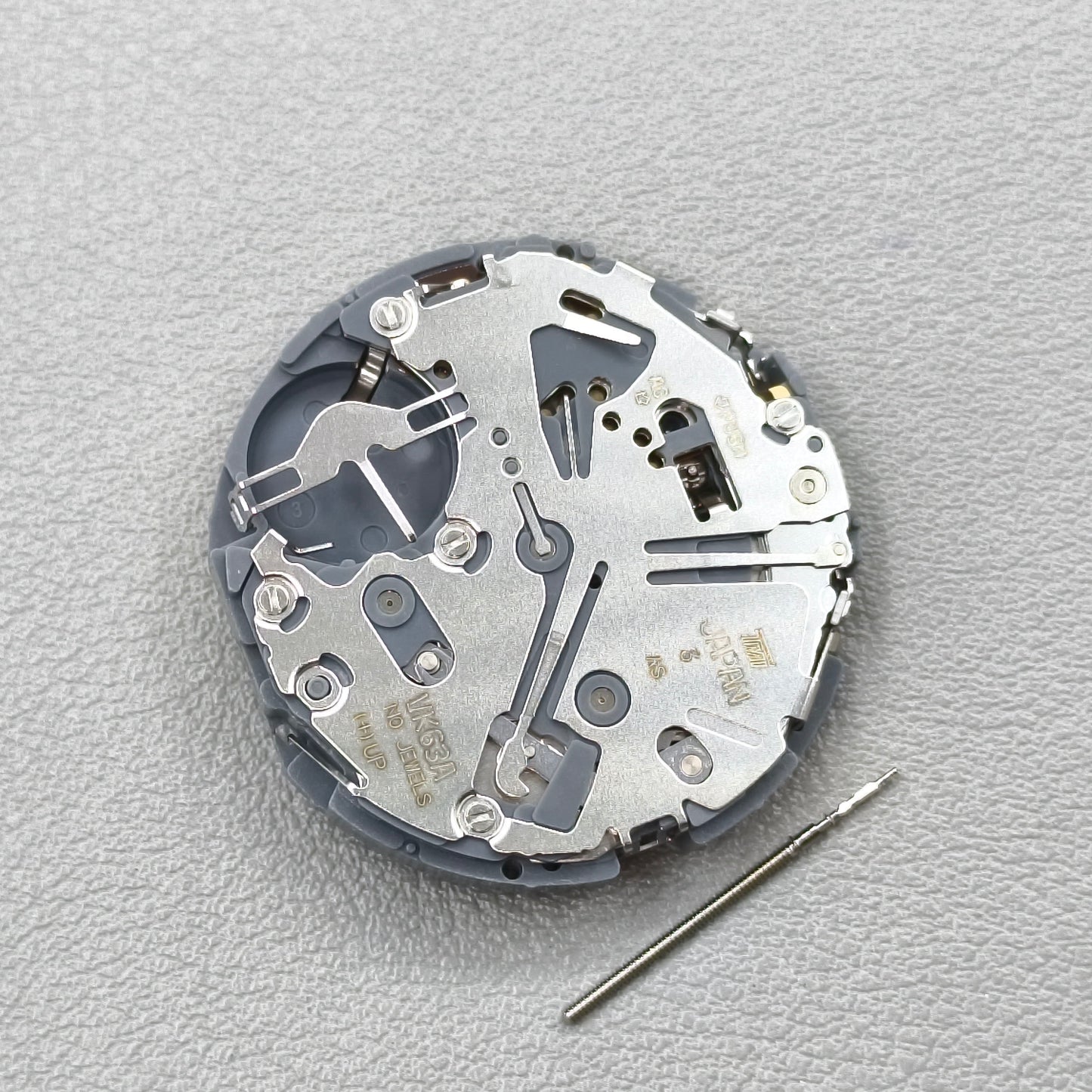 Japan Original VK63A Quartz Movement Black Disk Date@3 Single Calendar