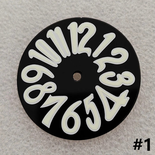 33.2mm Modified Enamel with Faint Luminous Large Watch Dials for NH35 Movement