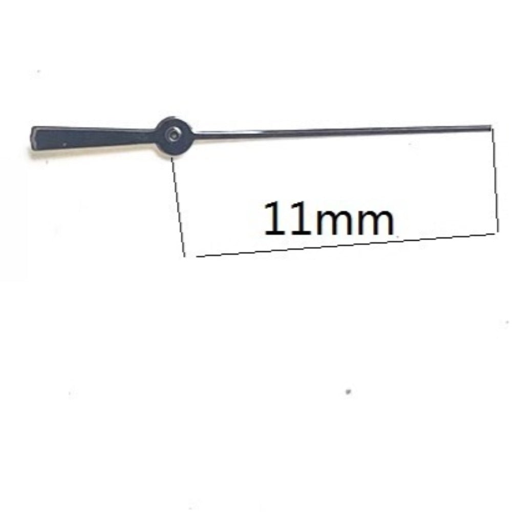 Set of 3 black 11mm second hands for Miyota FS00, FS01, FS10 watch movements.