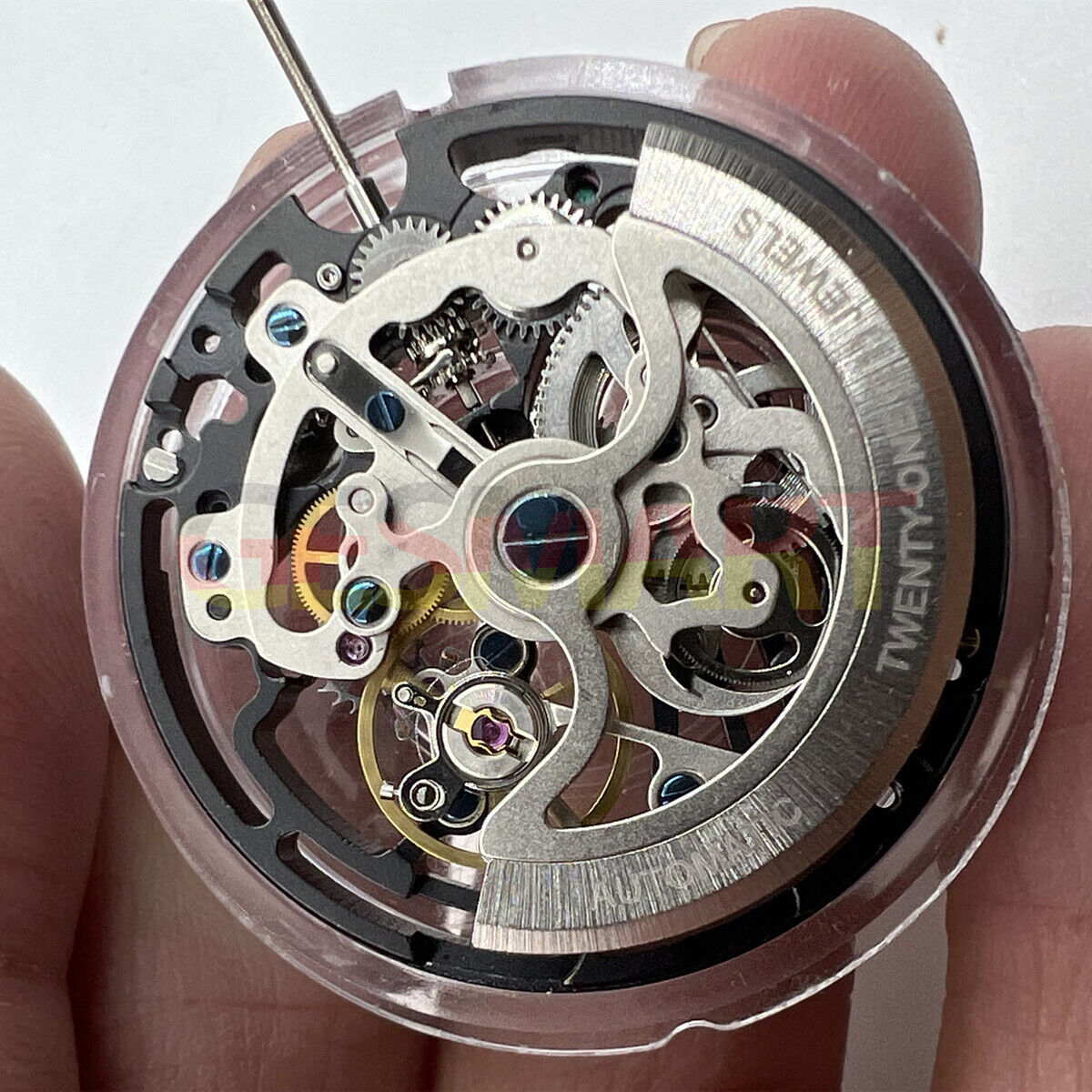 Montre squelette mécanique automatique Seagull TY2809 noire fabriquée en Chine