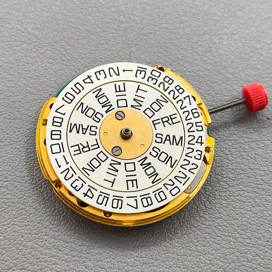 Swiss ESA 9183 Watch Quartz Movement Double Calendar 3 Hands