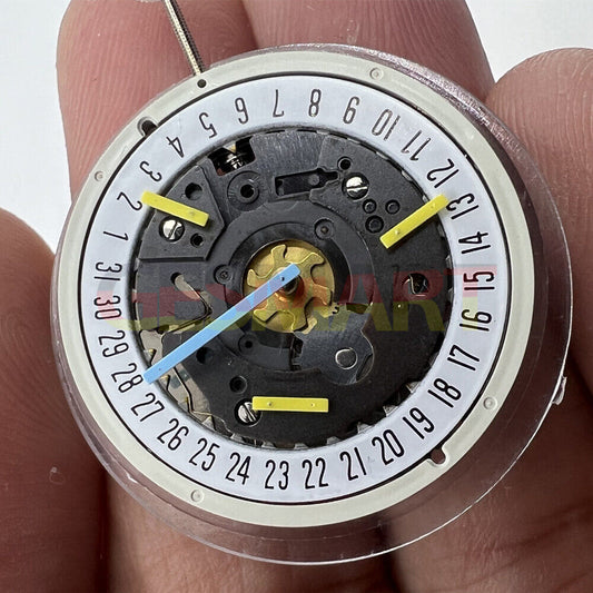 Original Swiss ISA 8162 movement with date at 6, quartz watch accessory for precision timekeeping.