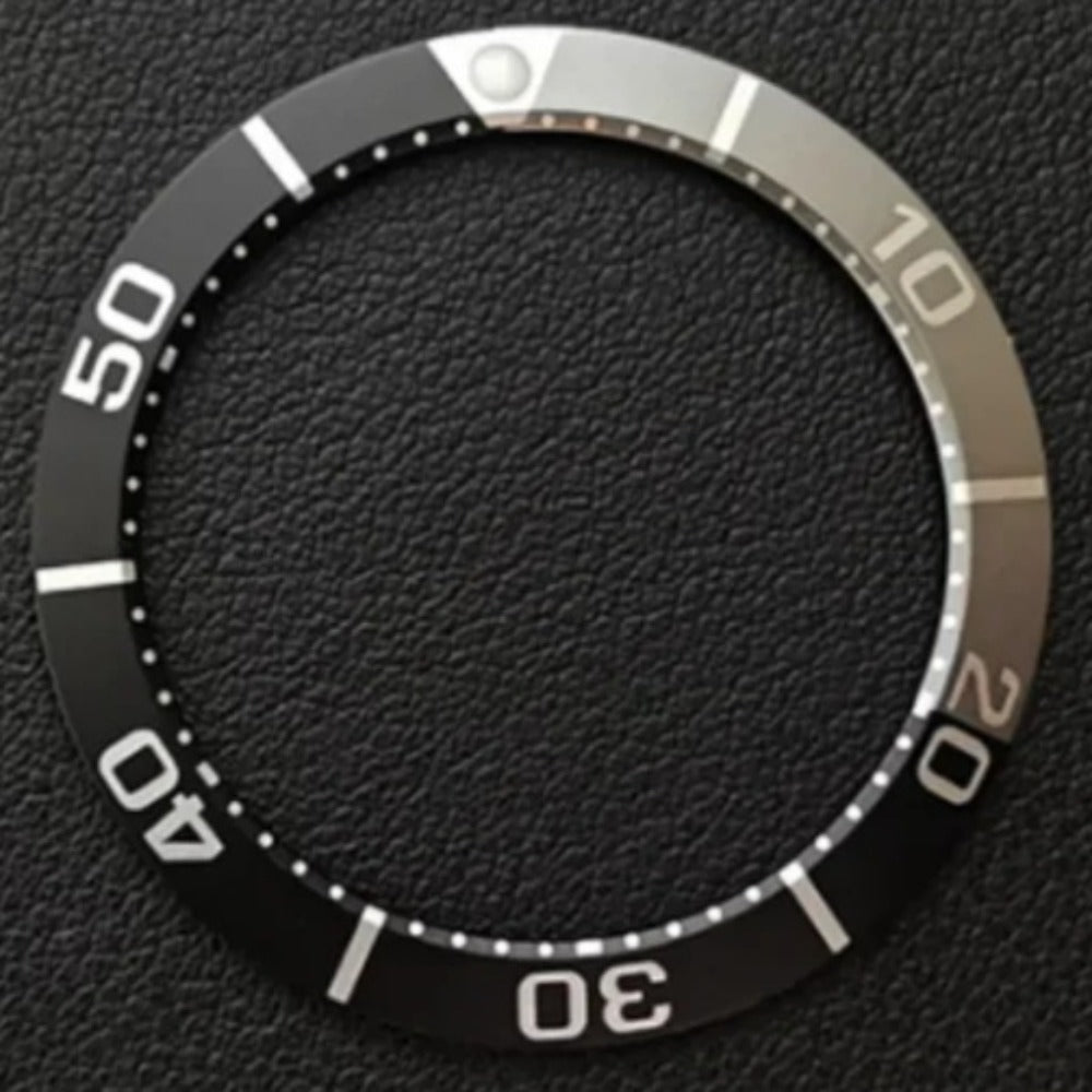 Black+Grey 40mm Slope Aluminum Bezel Insert for SBDC001 003 SBDC 031 033 Watch