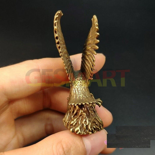 Hand-carved solid copper eagle trinket, bronze finish, detailed craftsmanship by Great Eagle brand.