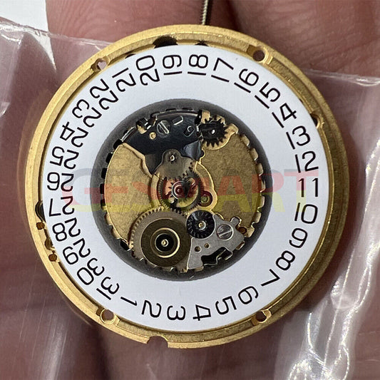 ETA 955.412 Swiss quartz watch movement with 3 hands and date display at 3 o?clock position.