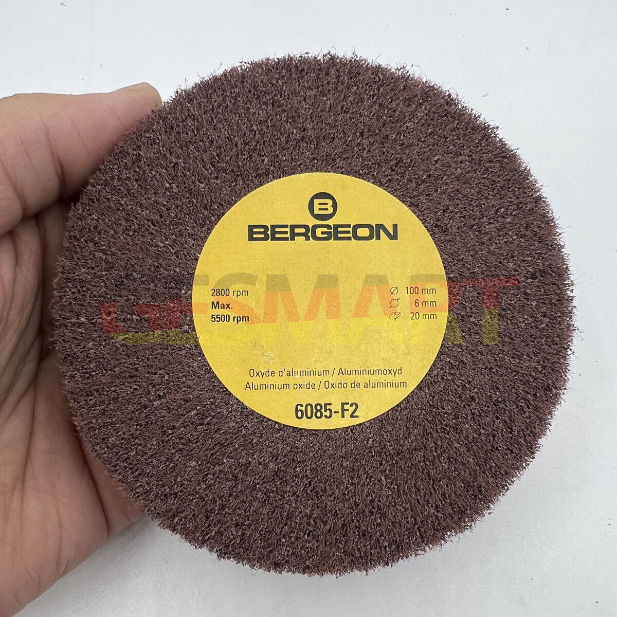 Meules abrasives à grain fin Bergeon 6085-F2, brosse de polissage en oxyde d'aluminium