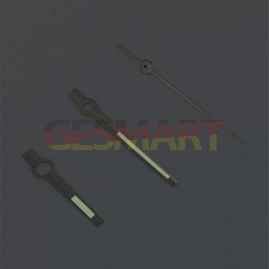 Silver trim green luminous watch hands for Asian 8215/2813/8205 movements.