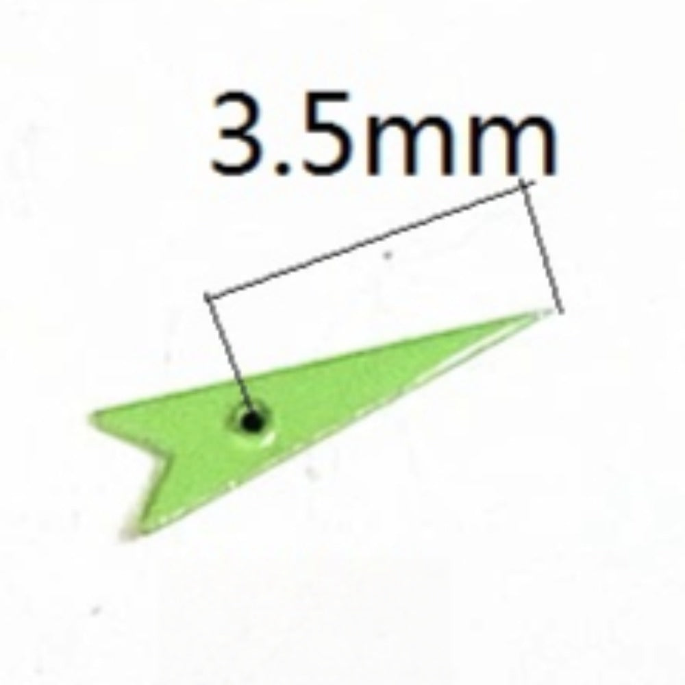 Set of 3 green small second hands for Miyota JS15 quartz watch movements, perfect for repair or customization.
