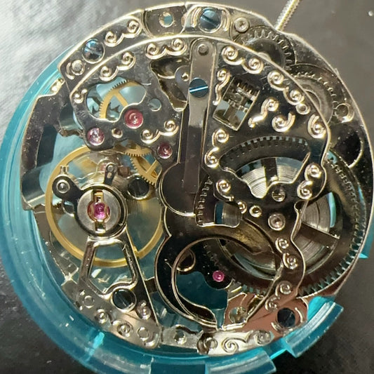 Tianjin Seagull T16 hollow hand-winding mechanical movement 2805 watch part with intricate design.