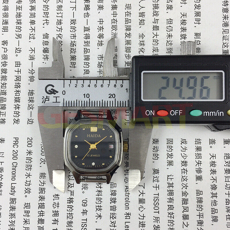 Manual Mechanical Lady Watch Imitation Diamond 17 Jews Octagonal Shape Case