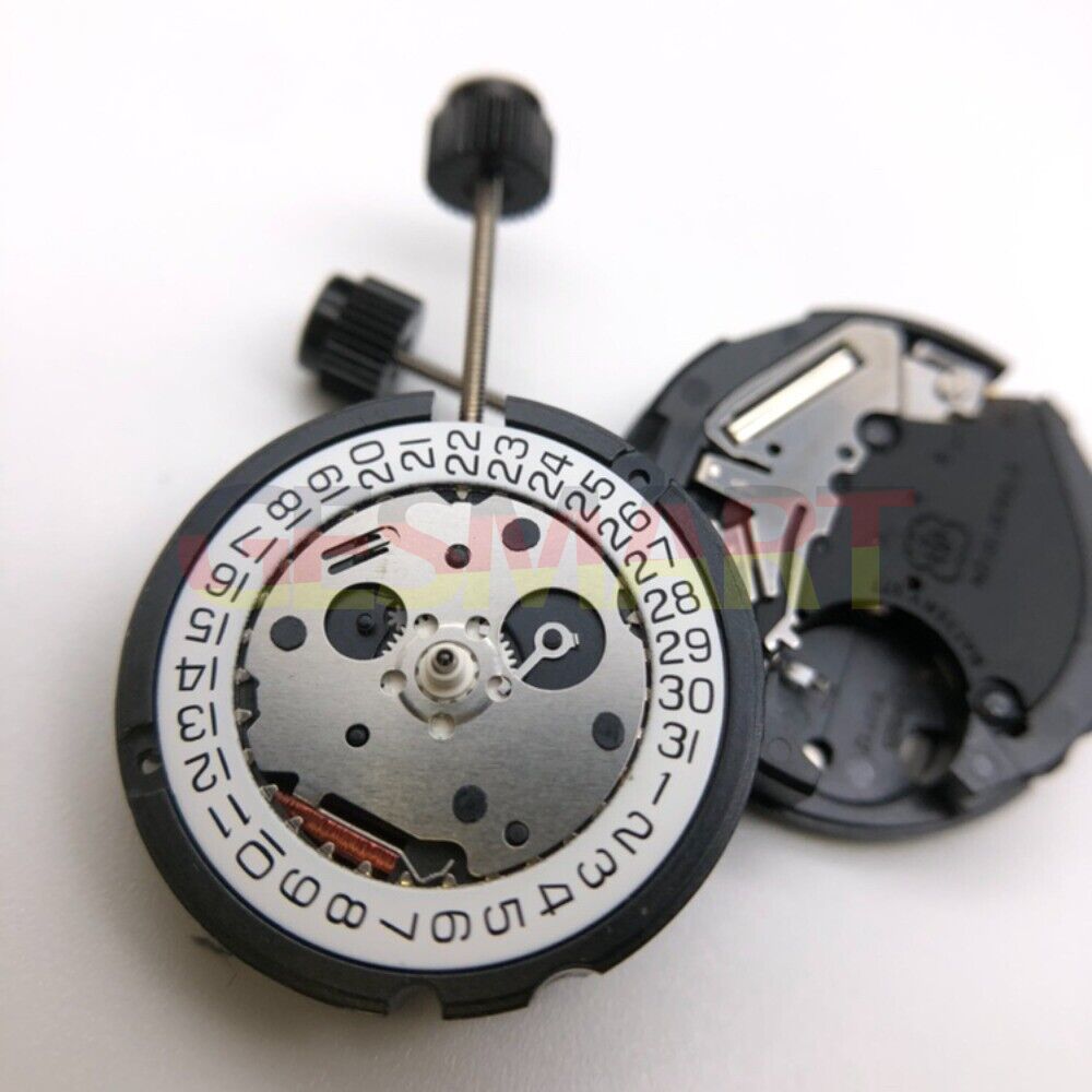 Montre <tc>ETA</tc> 803.112 à quartz, 3 aiguilles, date à 3 heures, mouvement suisse