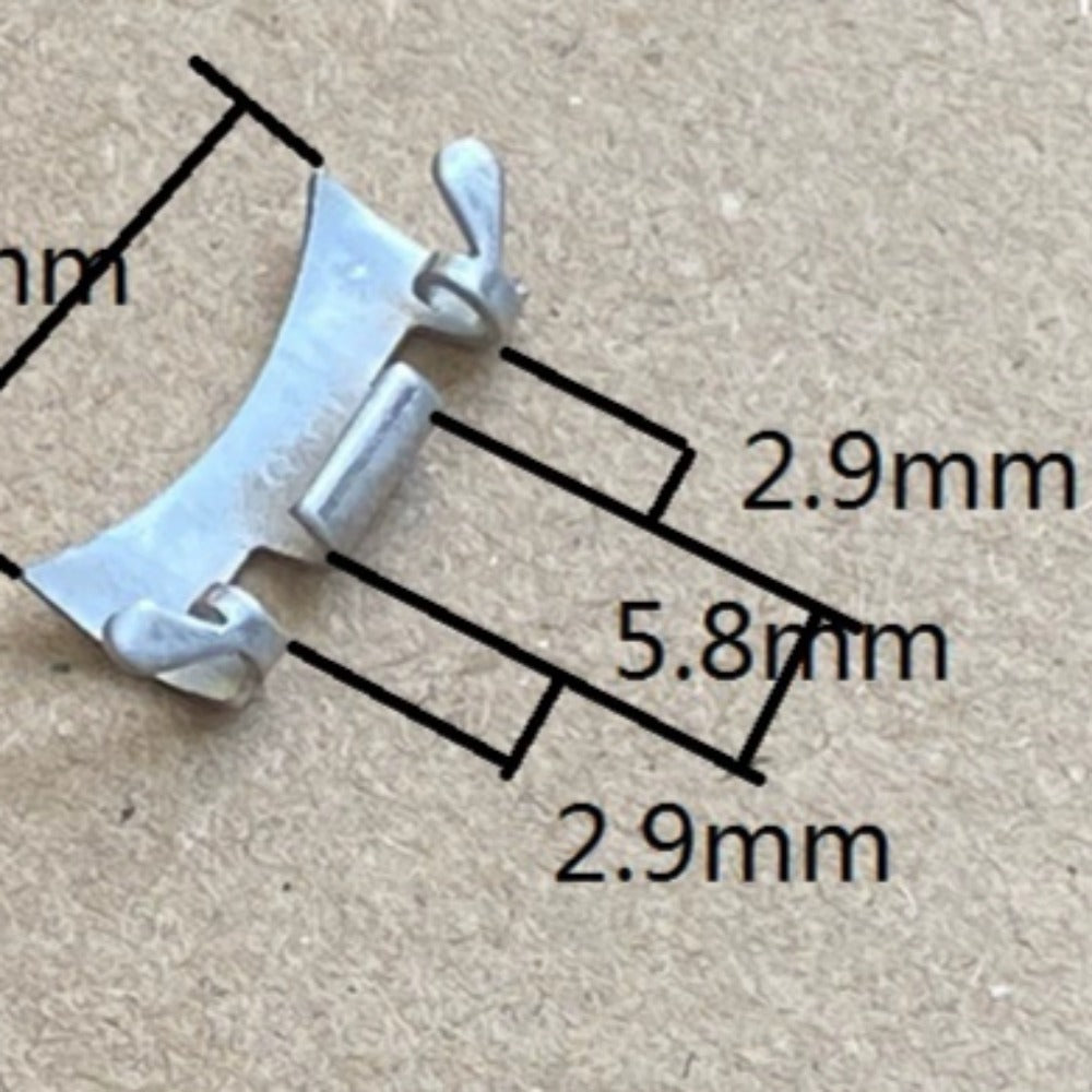 16x2.9x5.8mm Silver S/S Curved End Links Spring Bars Bracelet Watch Band Strap#1148