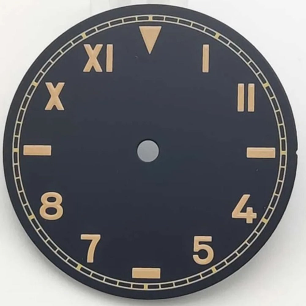 Modified Vintange Lume 28.5mm Black Watch Dial for NH35/NH36/2824/8215 Movement