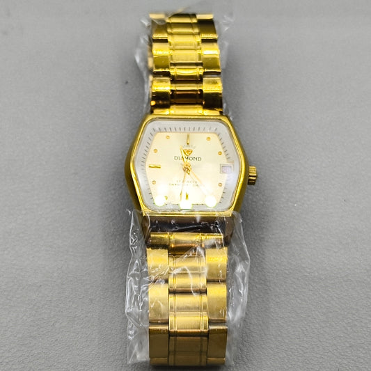 33mm Diamond Shanghai Made Manual Mechanical Golden Watch 17 Jews Single Calendar