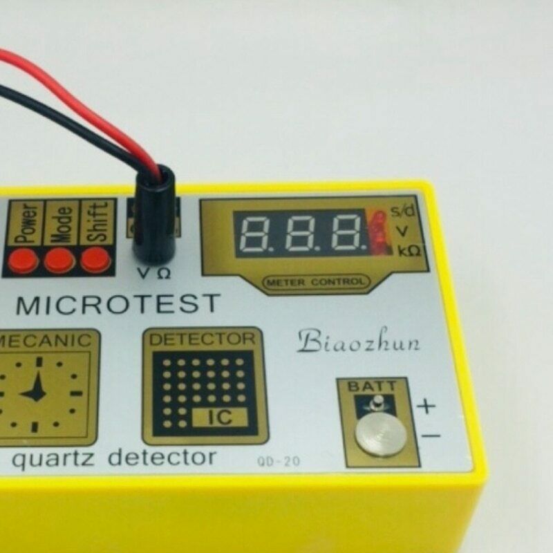 QD-20 Quartz Movement Tester, precise battery and movement diagnostic tool for watches.