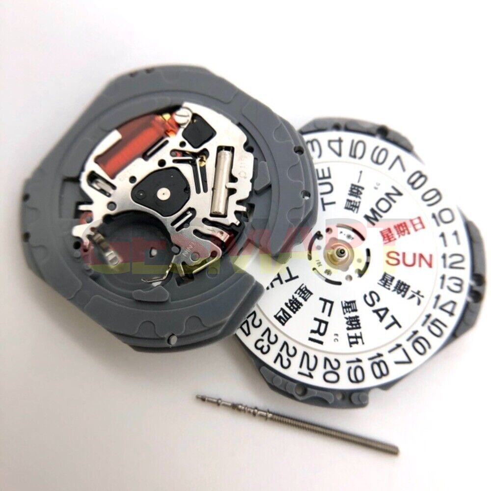 Hattori Epson TMI VJ43B quartz watch movement, precision Japanese craftsmanship for reliable timekeeping.