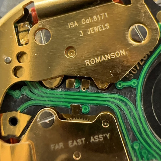 ISA8171 black multifunctional watch movement with quartz, 6 hands, replacement for ISA 8161 by ISA