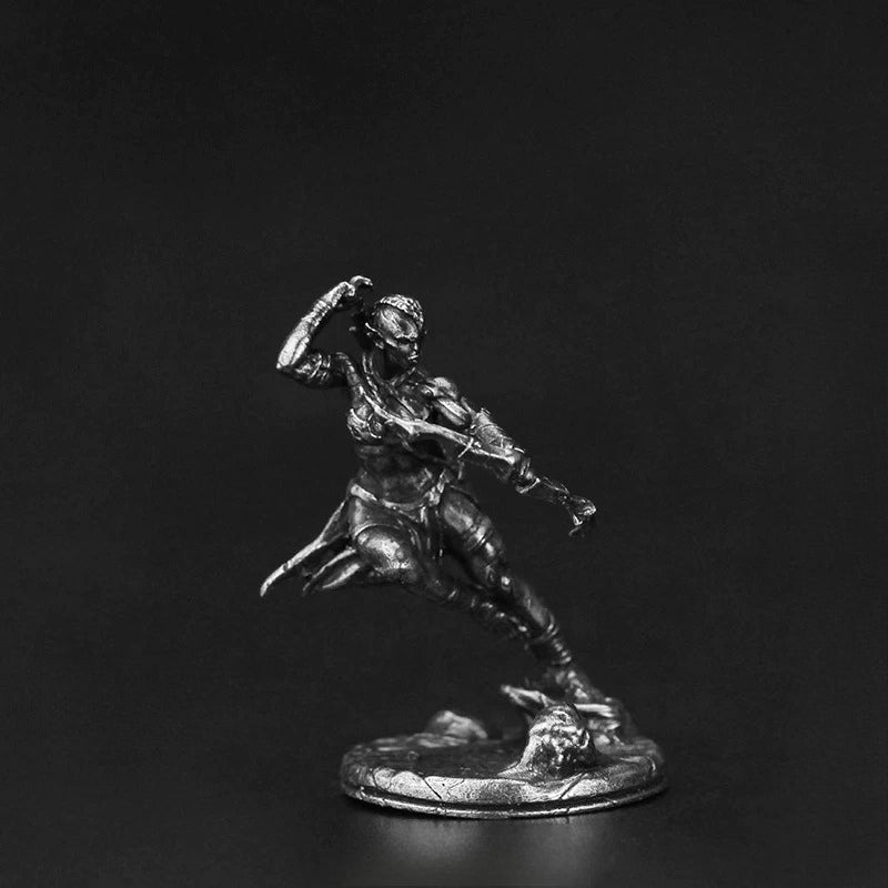 Orc Leap Attack Warrior Copper Miniature Figurine White Bronze Wargame 318-5