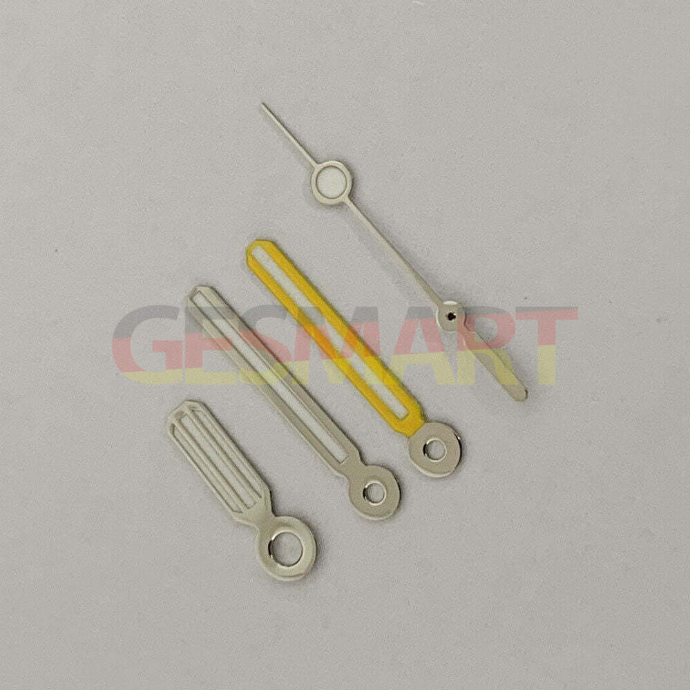Green Luminous Color Block 4 Hands Watch Hands for NH35/NH36/4R/7S Movement