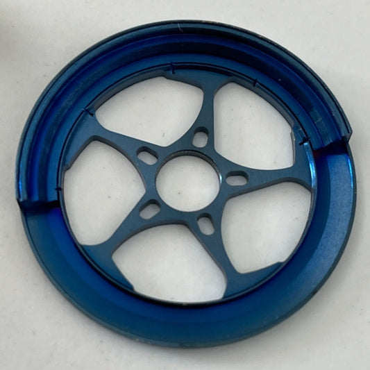 Blue rotor oscillating weight for NH34 to NH39 watch movements, enhancing precision and style.