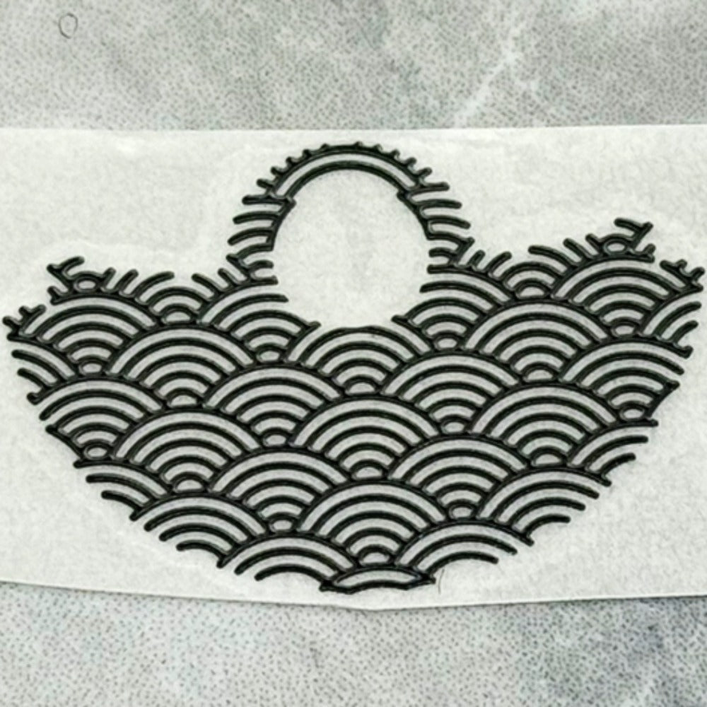 Black modified wave design rotor overlay for NH35/NH36 movements, enhancing watch accessory style and function.