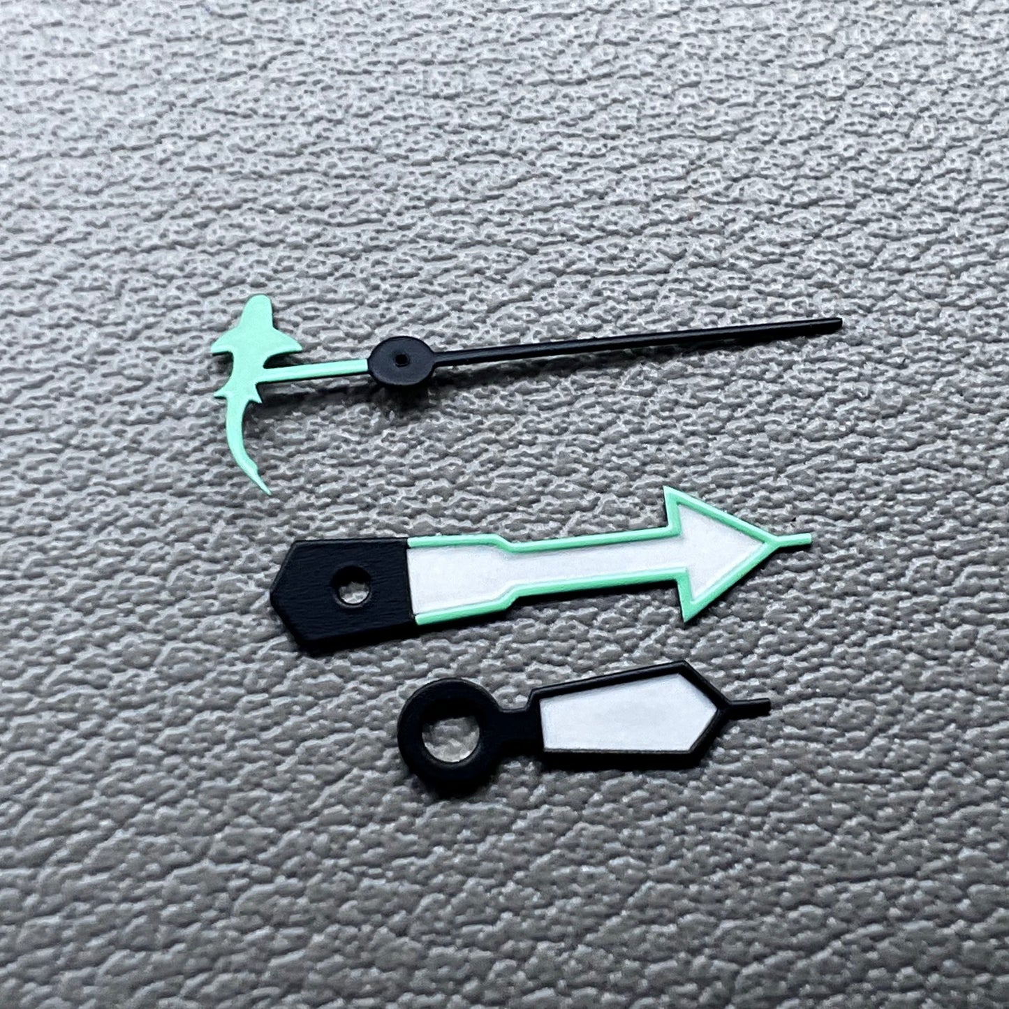 Green and black trimmed watch hands set for NH35A NH36A A72 by Green+Black, precise and stylish replacement.