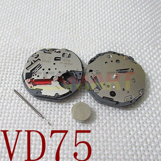 Hattori Epson VD75 quartz watch movement, Japan-made, precise and reliable for watch accessories.